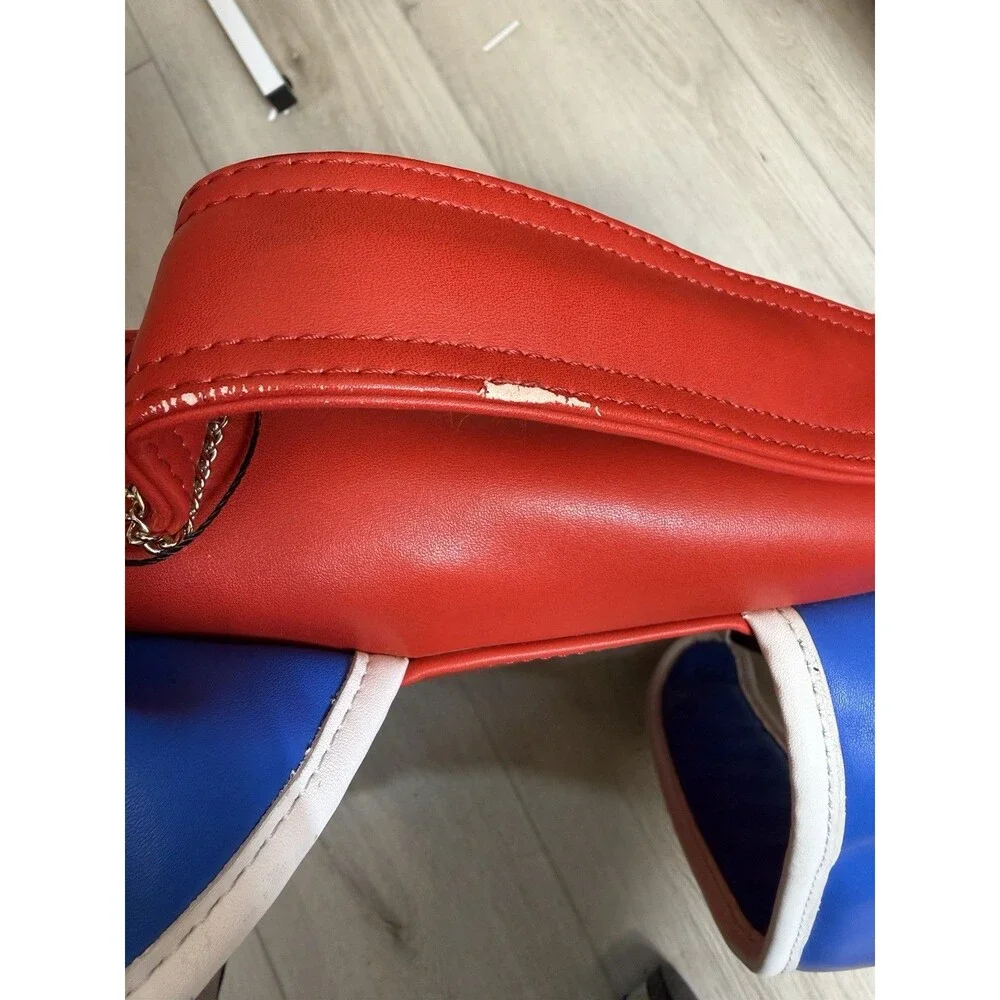 Tote & Carry Buffalo Fridge Red White And Blue Vegan Leather Large Backpack